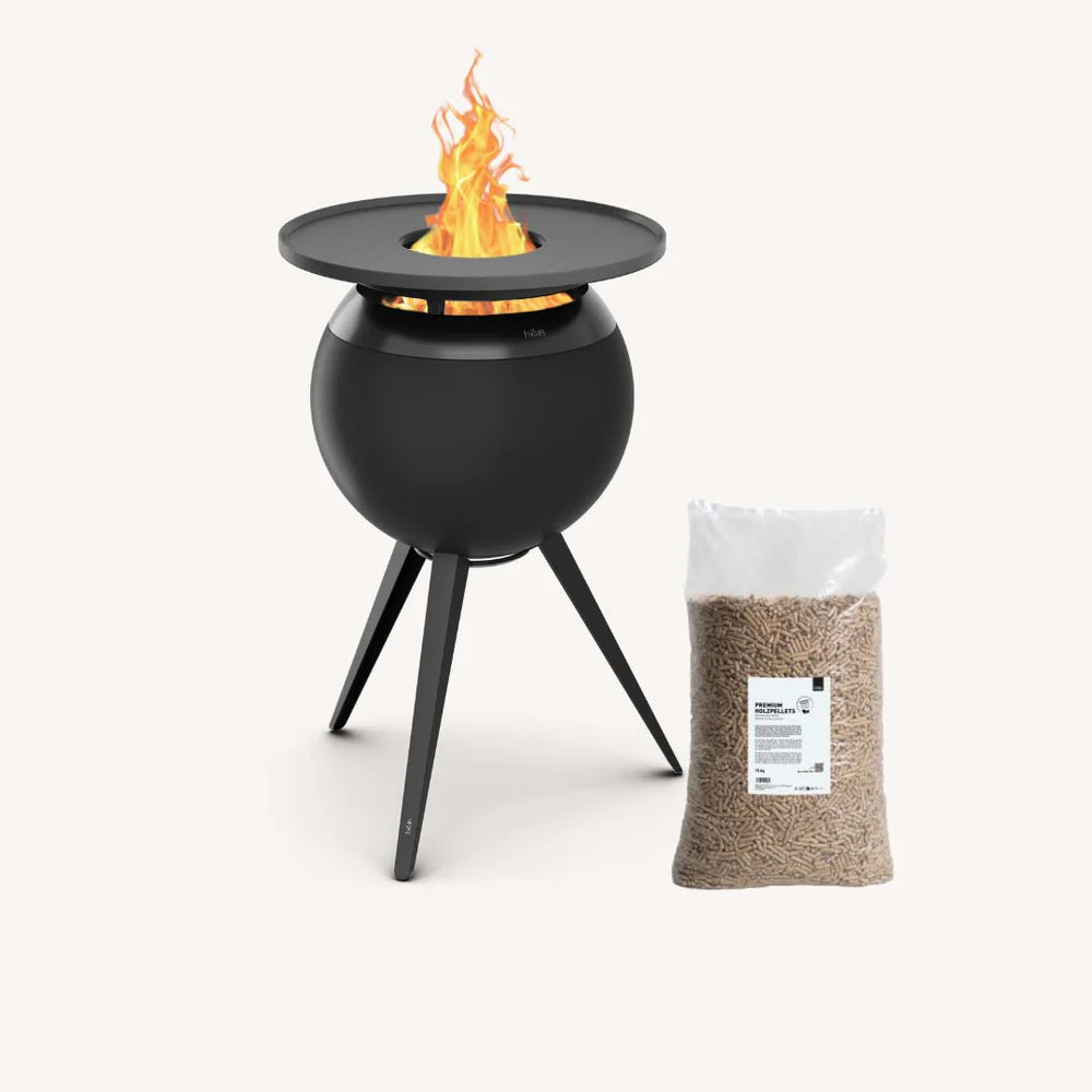 Höfats Moon 45 Plancha BBQ Set Hoog – Inclusief Gratis 15 kg Premium Pellets