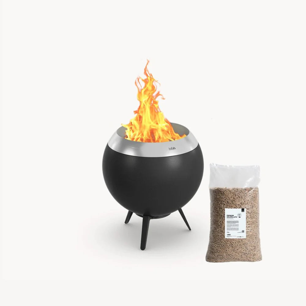 Höfats Moon 45 Rookvrije Vuurkorf Laag – Inclusief Gratis 15 kg Premium Pellets