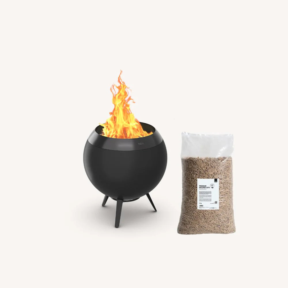 Höfats Moon 45 Rookvrije Vuurkorf Laag – Inclusief Gratis 15 kg Premium Pellets