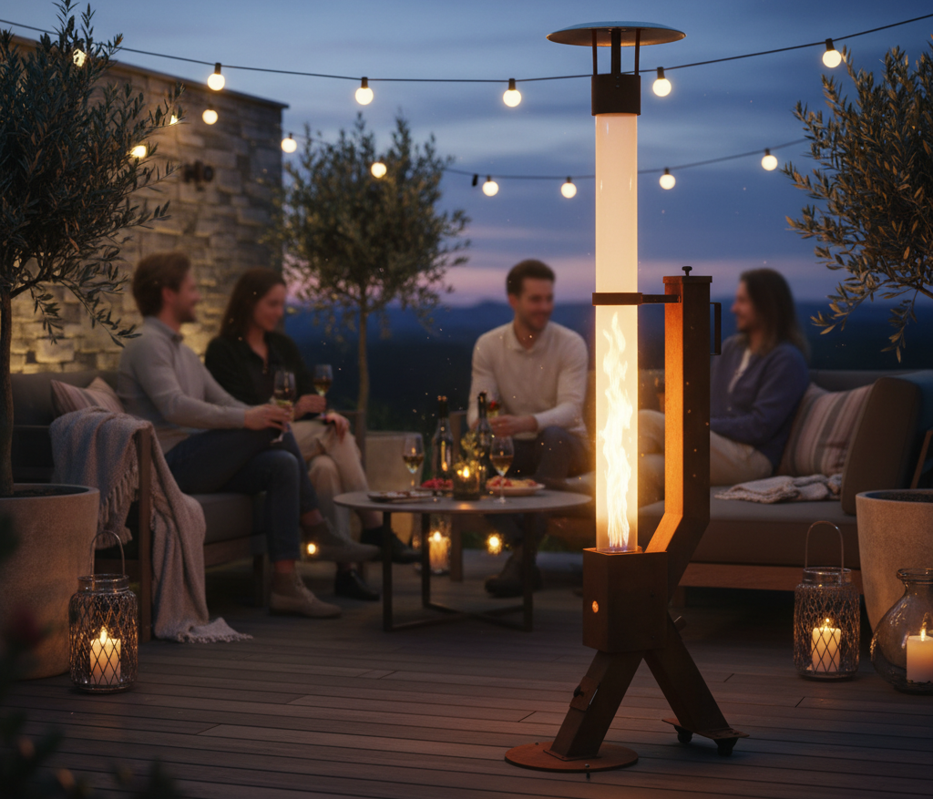 corntenstaal terrasvermarmer pallet kachel